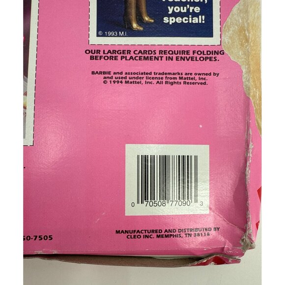 Vintage Cleo Barbie Valentines Day Cards Set Of 38 1994 - Picture 3 of 4